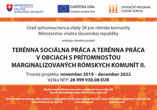 Fotka - Terénna sociálna práca a terénna práca v obciach s prítomnosťou marginalizovaných rómskych komunít II
