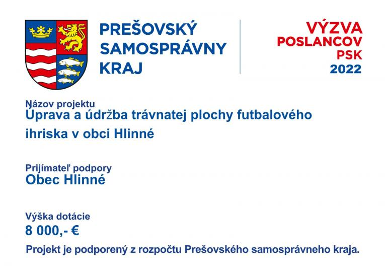 Fotka - Uprava a údržba trávnatej plochy futbalového ihriska v obci Hlinné