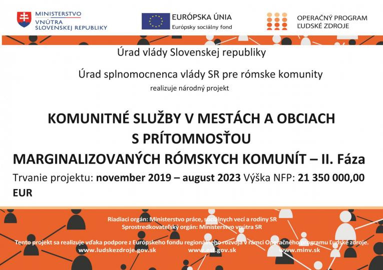 Fotka - Komunitné služby v mestách a obciach s prítomnosťou marginalizovaných rómskych komunít – II Fáza